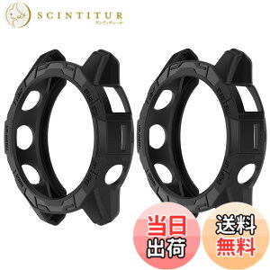 �y���������zSHEAWA for Garmin�K�[�~�� Fenix 7 Pro �P�[�X �J�o�[ 2�Z�b�g �ی�P�[�X �݊��i Epix Pro 47mm TPU�S�� �ی�J�o�[ �ϏՌ� �A�N�Z�T���[ (�u���b�N)