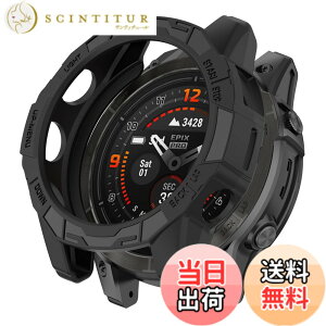 �y���������zSHEAWA for Fenix 7X Pro �P�[�X �J�o�[ �ی�P�[�X �݊��i Epix Pro 51mm TPU�S�� �ی�J�o�[ �ϏՌ� �A�N�Z�T���[ (�u���b�N)