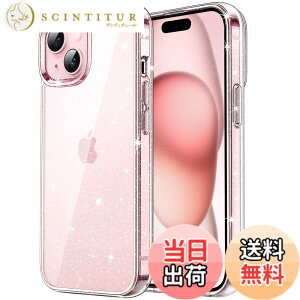 �y���������zJETech iPhone 15 Plus (6.7�C���`��p) ���炫�� �P�[�X �u�����u���� �Ռ��z�� �o���p�[�J�o�[ ���킢�� �L���L�� �����p (�N���A)