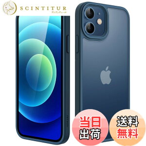 �y���������zJETech �}�b�g�P�[�X iPhone 12 Mini 5.4�C���` �ϏՌ����~���^���[�O���[�h�̗����h�~ ������̔������̔w�ʓd�b�J�o�[ �w��h�~ (�u���[)
