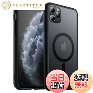 �y���������zJETech iPhone11ProMax (11 Pro Max 6.5�C���`��p) �}�O�l�b�g �P�[�X MagSafe�ɑΉ� �������̃}�b�g�w�� ���^ �ϏՌ� �J�o�[ (�u���b�N)