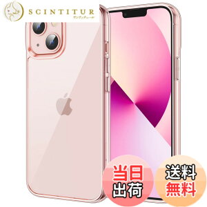 �y���������zJETech iPhone13 mini �ی�P�[�X(5.4�C���`��p) ���΂݂Ȃ� �Ռ��z�� �o���p�[�J�o�[ �����h�~ �N���A�o�b�N (�s���N)
