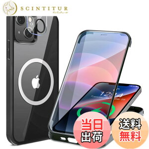 �y���������z�y���ʋ����K���X�E���ٓI�ȑϏՌ����zHAUTRKBG iPhone 15 Plus �p �P�[�X �N���A �S�ʕی� [MagSafe�Ή�] [�J�����t�C������]�M�����Ȃ� �\�t�gTPU�o���p�[ �}�O�Z�[�t ���C�����X�[