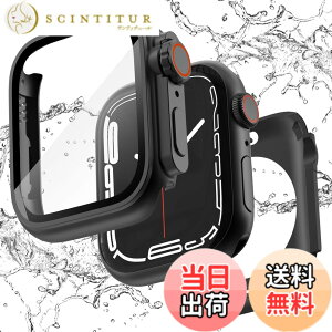 �y���������zTALENANA for Apple Watch�P�[�X 45mm/44mm/41mm/40mm �u����Apple Watch Ultra�ɕϐg���� �h�� series 9/8/7/SE/6/5/4 �t���ی�t�B����+�ی�P�[�X+�w�ʃP�[�X��3 in 1�f�U�C�� ��̌^ �S�ʕی� �t���ی�