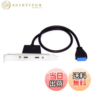 �y���������zxiwai �f���A���|�[�g USB 3.0 USB-C Type-C ���X - 20 �s���w�b�_�[���� 5Gbps �f�[�^�`�� PCI-E �o�b�N�p�l���P�[�u�� �R���s���[�^�[�}�U�[�{�[�h�p 50cm