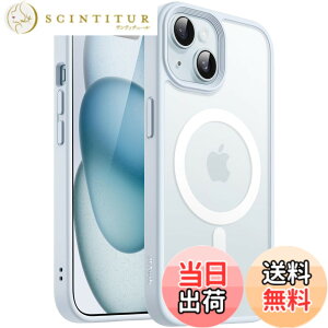 �y���������zJETech iPhone 15 Plus 6.7�C���`�p �}�O�l�b�g �P�[�X MagSafe�ɑΉ� �������̃}�b�g�w�� ���^ �ϏՌ� �J�o�[ (�u���[)