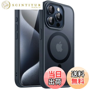 �y���������zJETech iPhone15ProMax 6.7�C���`�i15 Pro Max�j�p �}�O�l�b�g �P�[�X MagSafe�ɑΉ� �������̃}�b�g�w�� ���^ �ϏՌ� �J�o�[ (�u���[)