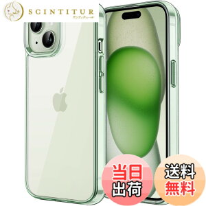 �y���������zJETech iPhone 15 Plus 6.7�C���`�p �ی�P�[�X ���΂݂Ȃ� �Ռ��z�� �o���p�[�J�o�[ �����h�~ �N���A�o�b�N (�O���[��)