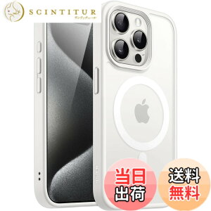 �y���������zJETech iPhone15ProMax 6.7�C���`�i15 Pro Max�j�p �}�O�l�b�g �P�[�X MagSafe�ɑΉ� �������̃}�b�g�w�� ���^ �ϏՌ� �J�o�[ (�z���C�g)