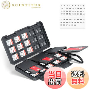 �y���������z��e�� 36�� SD SDXC SDHC & 74�� MicroSD TF MSD �J�[�h���[�P�[�X 3�����O���\�ȃN���W�b�g�J�[�h�T�C�Y�J�[�h�z���_�[�t�� �ԍ��t���X�e�b�J�[ �J���r�i �t�� �g��/�ۊǂ��ȒP ��