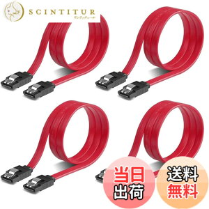 �y���������zSZSL SATA �P�[�u�� �i�X�g���[�g�^�j��50cm 6 Gbps�Ή� ���b�`�t�� SSD��HDD���� Sata3 �V���A�� ATA3 �P�[�u�� ���b�h (�X�g���[�g�^ 4�{)