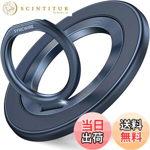 �y���������z�yNEW�`�^���u���[�z Syncwire MagSafe �����O - ���ʃ}�O�l�b�g �X�}�z�����O ������ 360�x��] �}�O�Z�[�t �����O �}�O�l�b�g �o���J�[�����O ���^ �p�x���߉\ �ȒP���E iPhone 15 Pro/