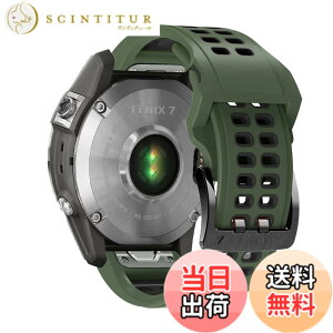 �y���������zQuickFit 26mm �ւ��o���h QuickFit 26mm - Garmin Fenix 8 51mm/Fenix 7X Pro/Instinct 2X/Fenix 7X/6X GPS/6X Pro/6X Sapphire GPS/5X GPS/5X Plus �Ή� �V���R���� �T�C�Y���߉\ �e�͐� �����x���g (army green)