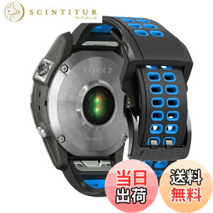 �y���������zQuickFit 26mm �ւ��o���h QuickFit 26mm - Garmin Fenix 8 51mm/Fenix 7X Pro/Instinct 2X/Fenix 7X/6X GPS/6X Pro/6X Sapphire GPS/5X GPS/5X Plus �Ή� �V���R���� �T�C�Y���߉\ �e�͐� �����x���g (blue)