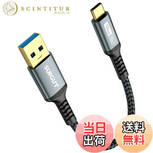�y���������zSUNGUY USB Type C �P�[�u�� 0.15M USB3.1 Gen2 10Gbps�f�[�^�]�� �^�C�v c �����[�d USB-A to USB-C �Z�� �����b�L�R�l�N�^ Android Auto�Ή� �i�C�����҂� ���ϋv�� iPhone17/16/15�V���[�Y�AGalaxy S24 ultr