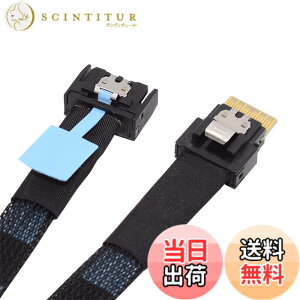 �y���������zNFHK PCI-E 5.0 Mini Cool Edge IO MCIO PCI-E 4i 38�s�� �I�X - SFF-8654 �X�������C�� 4X �G�N�X�e���_�[�P�[�u�� 50cm