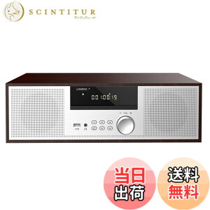 �y���������zCD�v���[���[ 40W �R���p�N�g�R���|�[�l���g�V�X�e�� CD�X�e���I�~�j�R���| FM���W�I Bluetooth�Ή��X�s�[�J�[ USB/AUX���� �w�b�h�t�H���W���b�N ���{�ꃊ���R�� �E�b�h�L���r�l�b�g