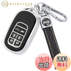 �y���������z[YANMW] N-BOX �J�X�^�� JF5 JF6 �L�[�P�[�X �K���z���_ �V�^�X�e�b�v���S�� �L�[�J�o�[ NBOX JF5 JF6 �V�r�b�N ZR-V ���F�[�� (�V���o�[�u���b�N)