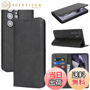 �y���������zPelanty for Galaxy S24 Ultra 5G �蒠�^�P�[�X SC-52E SCG26 �g�уJ�o�[ ���g�� ������v+TPU �����}�O�l�b�g �T���X�� �M�����N�V�[S24 Ultra ���z�^�J�o�[ IC�J�[�h ���[�|�P�b�g ���u���X�^��