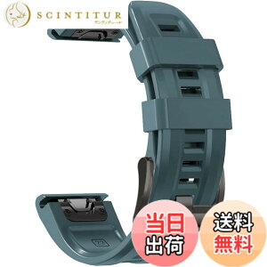 �y���������z[YOCAHU] QuickFit 22 mm �o���h �����p for GARMIN(�K�[�~��) Fenix 7 Pro Solar/Approach S70 47mm/Forerunner 965 �Ή� �X�g���b�v �V���R�� �x���g �_�炩�� �h���� �K�[�~�� �p �����o���h (Lake Blue)