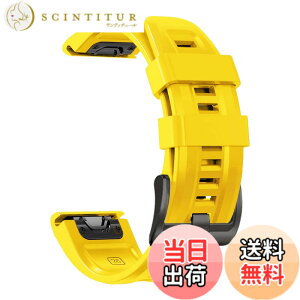 �y���������z[YOCAHU] QuickFit 22 mm �o���h �����p for GARMIN(�K�[�~��) Fenix 7 Pro Solar/Approach S70 47mm/Forerunner 965 �Ή� �X�g���b�v �V���R�� �x���g �_�炩�� �h���� �K�[�~�� �p �����o���h (yellow)