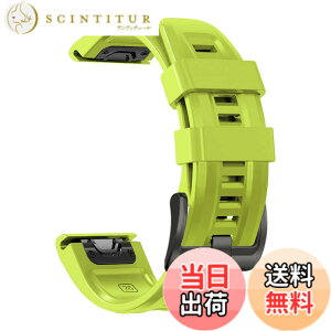 �y���������z[YOCAHU] QuickFit 22 mm �o���h �����p for GARMIN(�K�[�~��) Fenix 7 Pro Solar/Approach S70 47 mm/Forerunner 965 �Ή� �X�g���b�v �V���R�� �x���g �_�炩�� �h���� �K�[�~�� �p �����o���h (Lime)