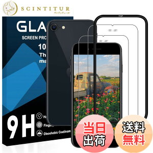 �y���������z�Ή� iPhone SE3 / SE2 �K���X�t�B���� �y2�������K���X+�K�C�h�g�z Apple iPhone SE ��3���� �t�B���� �A�C�t�H�� SE ��2���� �t�B���� �����Y�t�B���� �w��h�~ �����Y/�t�� �ی�t�B����