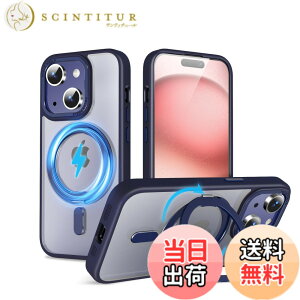 �y���������zQUEASON�yiPhone 15Plus �p MagSafe�Ή� �P�[�X�z360°��]�X�^���h ���C�����X�[�d�Ή� ��phone15plus �p �P�[�X �����O�t�� �ČRMIL�K�i iphone15�v���X �p �X�}�z�P�[�X magsafe �������� �����h