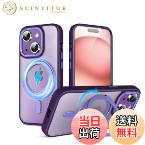 �y���������zQUEASON�yiPhone 15Plus �p MagSafe�Ή� �P�[�X�z360°��]�X�^���h ���C�����X�[�d�Ή� ��phone15plus �p �P�[�X �����O�t�� �ČRMIL�K�i iphone15�v���X �p �X�}�z�P�[�X magsafe �������� �����h