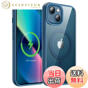 �y���������zJETech iPhone 13 mini 5.4�C���`�p �}�O�l�b�g �P�[�X MagSafe�ɑΉ� �Ռ��z�� �o���p�[�J�o�[ �\���b�h�J���[�}�b�gTPU�t���[�� �����h�~ �N���A�o�b�N (�u���[)