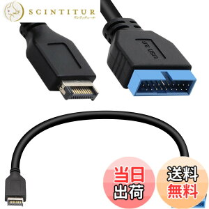 �y���������zXiatiaosann USB 3.0 19/20�s���w�b�_�[�}�U�[�{�[�h�����P�[�u���� USB 3.1�t�����g�p�l��Type-E�w�b�_ �I�X-�I�X�A�_�v�^�f�[�^�`��200mm/7.87in���C�� ASUS�p PC�R���s���[�^�R�l�N�^�p