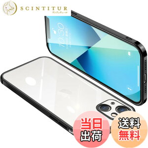 �y���������zONETIAOLONG iPhone13 mini �p �P�[�X �N���A �A�C�t�H��13mini �J�o�[ ���� �X�}�z�P�[�X �S�ʕی� �ϏՌ� �y�� ���b�L���H TPU ���^ �X�g���b�v�z�[���t�� ����~�� �����h�~�i�u���b�N