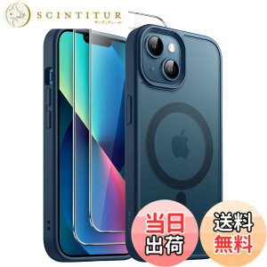 �y���������zJETech 3 in 1 iPhone 13 mini 5.4 �C���`�p �}�O�l�b�g �P�[�X 2�������K���X�t�B�����t�� MagSafe�Ή� �������}�b�g�o�b�N �ϏՌ��X�}�z�J�o�[ (�X�g�[���u���[)