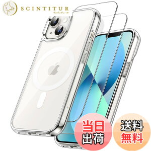 �y���������zJETech 3 in 1 iPhone 13 mini 5.4 �C���`�p �}�O�l�b�g �P�[�X 2�������K���X�t�B�����t�� MagSafe�Ή� �ϏՌ��o���p�[ �X�}�z�J�o�[ (�N���A)