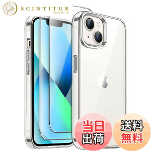 �y���������zJETech 3 in 1 iPhone 13 mini 5.4 �C���`�p �P�[�X 2�������K���X�t�B�����t�� ���΂܂Ȃ� �ϏՌ��o���p�[ �X�}�z�J�o�[ (�N���A)