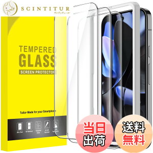 �y���������zJETech Google Pixel 10 / 10 Pro / 9 / 9 Pro �p �t���ی�t�B���� �����K���X�� �K�C�h�g�t�� �w��F�ؑΉ� HD�N���A 3���Z�b�g