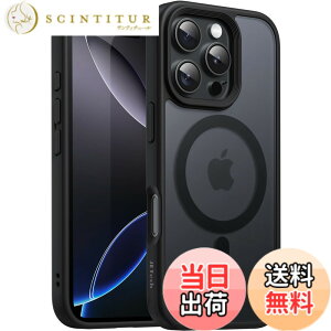 �y���������zJETech iPhone 16 Pro Max 6.9�C���`�p �}�O�l�b�g �P�[�X MagSafe�ɑΉ� �������̃}�b�g�w�� ���^ �ϏՌ� �J�o�[ (�u���b�N)