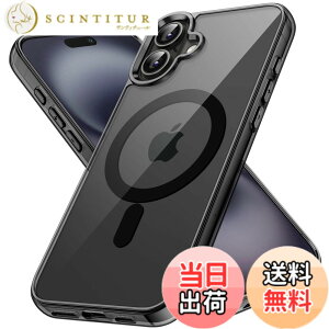 �y���������zJETech iPhone 16 Plus 6.7�C���`�p �}�O�l�b�g �P�[�X MagSafe�Ή� �Ռ��z�� �o���p�[�J�o�[ �����h�~ �N���A�o�b�N (�u���b�N)