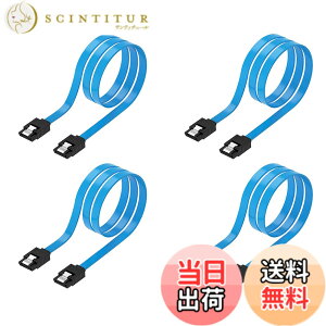 �y���������zSATA �P�[�u�� 0.8m�i�X�g���[�g�^�jSuptopwxm Sata3 �P�[�u�� 4�{�Z�b�g 6 Gbps�Ή� ���b�`�t�� SSD��HDD���� Sata3 �V���A�� ATA3 �P�[�u�� SSD �P�[�u�� ���b�h (�u���[)