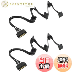 �y���������zNovonest �����P�[�u�� PC�P�[�X�t�@�� SATA�A�_�v�^�[�P�[�u�� SATA �d��5����P�[�u�� �t�@���p�����d���P�[�u�� 5x SATA�d���X�v���b�^�[ ��L�^�R�l�N�^ 2�{�� 51cm�uSAC1-5-2�v