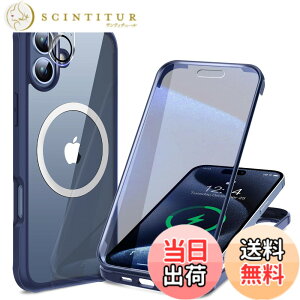 �y���������z�y���ʋ����K���X�E���ٓI�ȑϏՌ����zHAUTRKBG iPhone 16 Plus �p �P�[�X �N���A �S�ʕی� [MagSafe�Ή�] [�J�����t�C������] ���^�b�`�p�l�����x �}�O�Z�[�t ���C�����X�[�d�Ή� ��