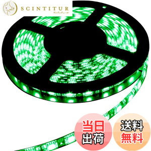 �y���������zLED�e�[�v���C�g 12V �h�� 5���[�g�� 3�`�b�v SMD5050 300�A ���x�[�X ���ʔ��� �ؒf�\ (�O���[��)