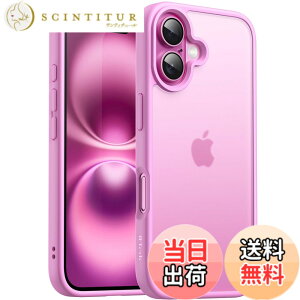 �y���������zJETech iPhone 16 Plus 6.7�C���`�p �}�b�g�P�[�X �ϏՌ����~���^���[�O���[�h�̗����ی� ������̔������w�� �X�}�z�J�o�[ �w��h�~ (�s���N)