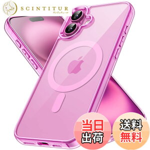 �y���������zJETech iPhone 16 Plus 6.7�C���`�p �}�O�l�b�g �P�[�X MagSafe�Ή� �Ռ��z�� �o���p�[�J�o�[ �����h�~ �N���A�o�b�N (�s���N)