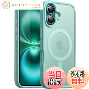 �y���������zJETech iPhone 16 Plus 6.7�C���`�p �}�O�l�b�g �P�[�X MagSafe�ɑΉ� �������̃}�b�g�w�� ���^ �ϏՌ� �J�o�[ (�e�B�[���u���[)