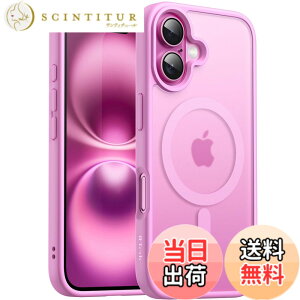�y���������zJETech iPhone 16 Plus 6.7�C���`�p �}�O�l�b�g �P�[�X MagSafe�ɑΉ� �������̃}�b�g�w�� ���^ �ϏՌ� �J�o�[ (�s���N)