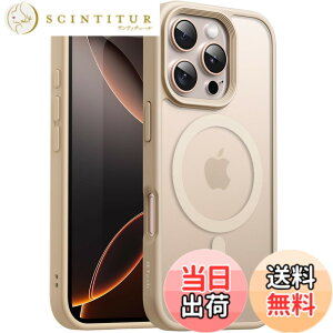 �y���������zJETech iPhone 16 Pro Max 6.9�C���`�p �}�O�l�b�g �P�[�X MagSafe�ɑΉ� �������̃}�b�g�w�� ���^ �ϏՌ� �J�o�[ (�f�U�[�g�`�^�j�E��)