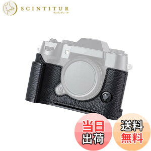 �y���������zSIUTATDSH �J�����n�[�t�P�[�X�A Fuji X-T50 XT50�A�r���e�[�W���^���{�v�C���X�^���g�J�����ی�P�[�X �X�^�C���b�V�� �|�[�^�u�� �ϏՌ� (�u���b�N)