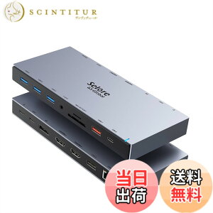 �y���������zSelore USB C �h�b�L���O�X�e�[�V���� type c HDMI 2�� Dock�y15 in 1�z DP DP1.4 4K 2��� 3��ʃ��[�h �f���A�� �g���v���f�B�X�v���C 100W �}���[�d �L��LAN RJ45/3.5mm �I�[�f�B�I�W���b�N/USB-A 3.