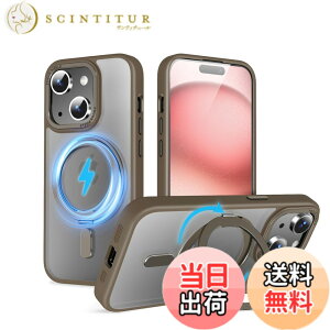 �y���������zQUEASON�yiPhone 15Plus �p MagSafe�Ή� �P�[�X�z360°��]�X�^���h ���C�����X�[�d�Ή� ��phone15plus �p �P�[�X �����O�t�� �ČRMIL�K�i iphone15�v���X �p �X�}�z�P�[�X magsafe �������� �����h